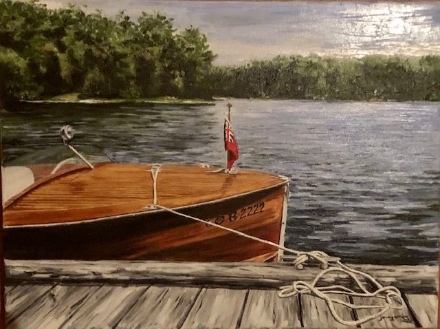 Painting of an Antique Boat by Jenny Gordon