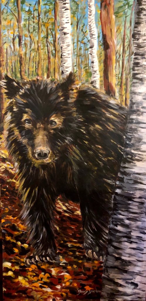 Painting by Jenny Gordon of a black bear