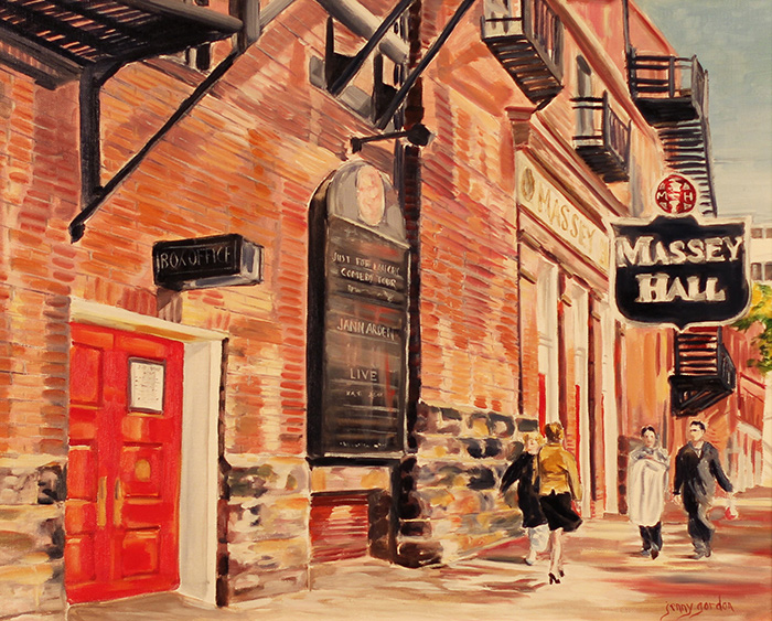 Painting of Massey Hall Theatre Toronto by Jenny Gordon