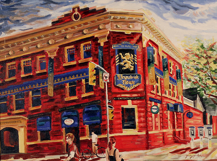 Painting of The Brunswick House Toronto by Jenny Gordon